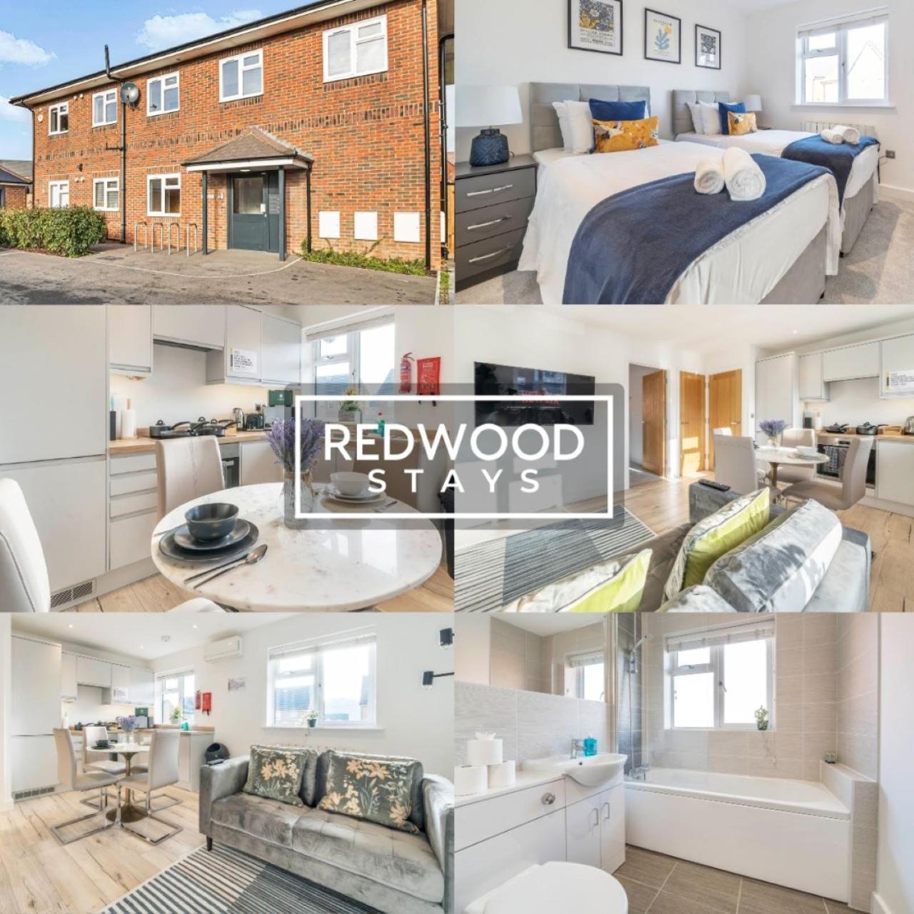 Modern Serviced Apartments For Contractors & Families With Free Parking, Wifi & Netflix By Redwood Stays Basingstoke Exteriér fotografie