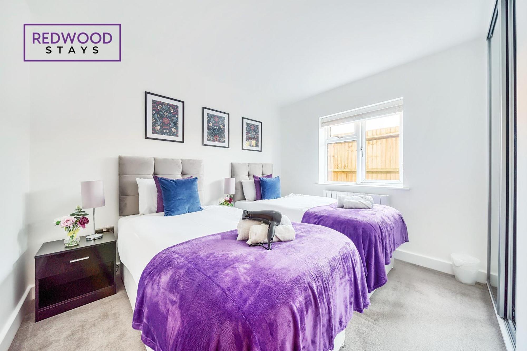 Modern Serviced Apartments For Contractors & Families With Free Parking, Wifi & Netflix By Redwood Stays Basingstoke Exteriér fotografie