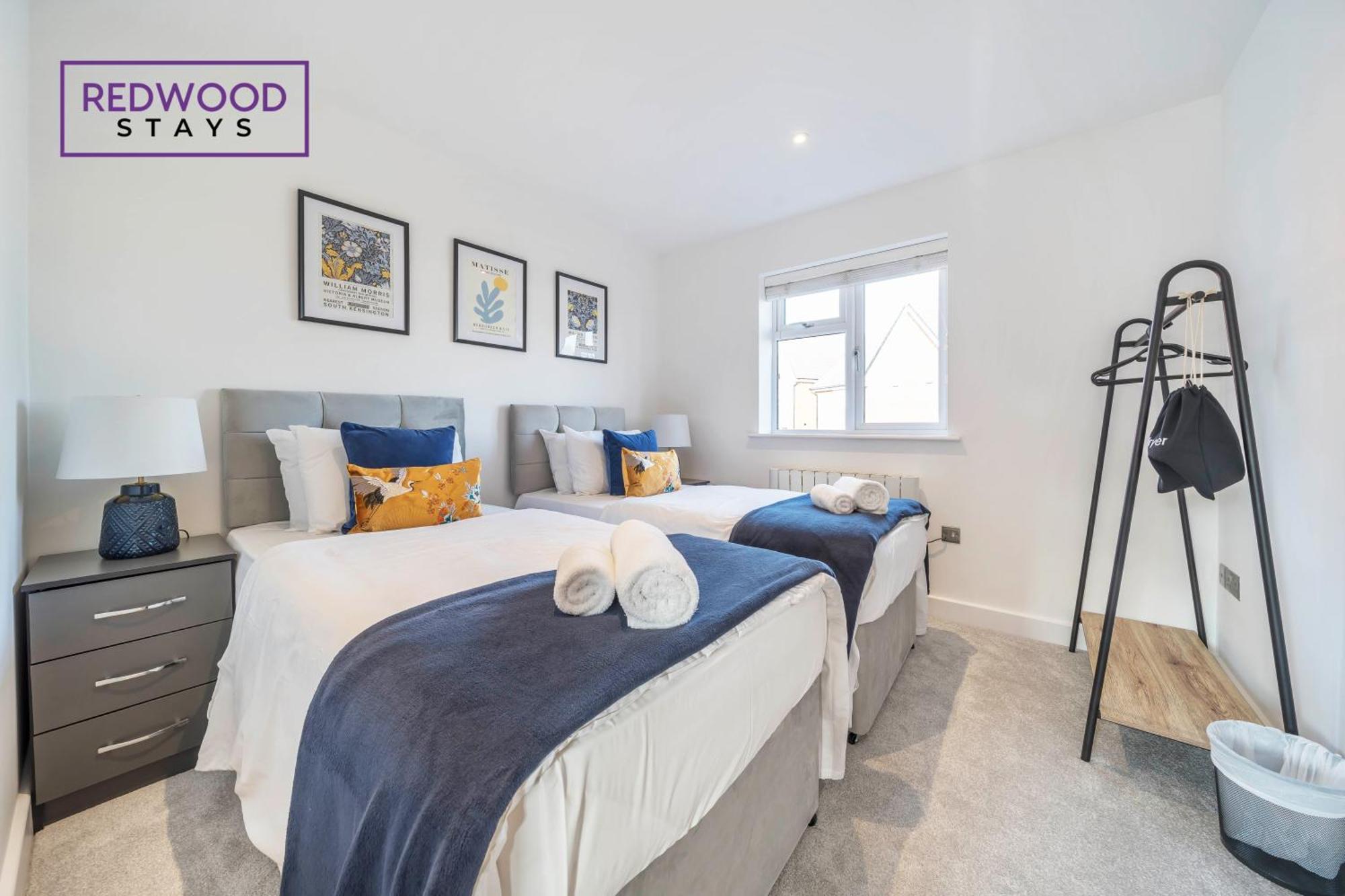 Modern Serviced Apartments For Contractors & Families With Free Parking, Wifi & Netflix By Redwood Stays Basingstoke Exteriér fotografie